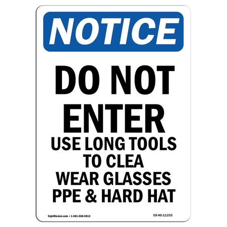 SIGNMISSION OSHA, 18" H, 12" W, Peel & Stick Wall Graphic, 12" W, 18" H, Portrait, OS-NS-RD-1218-V-10720 OS-NS-RD-1218-V-10720